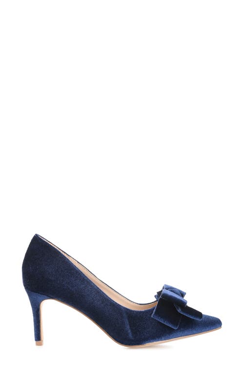 Shop Journee Collection Crystol Pump In Navy