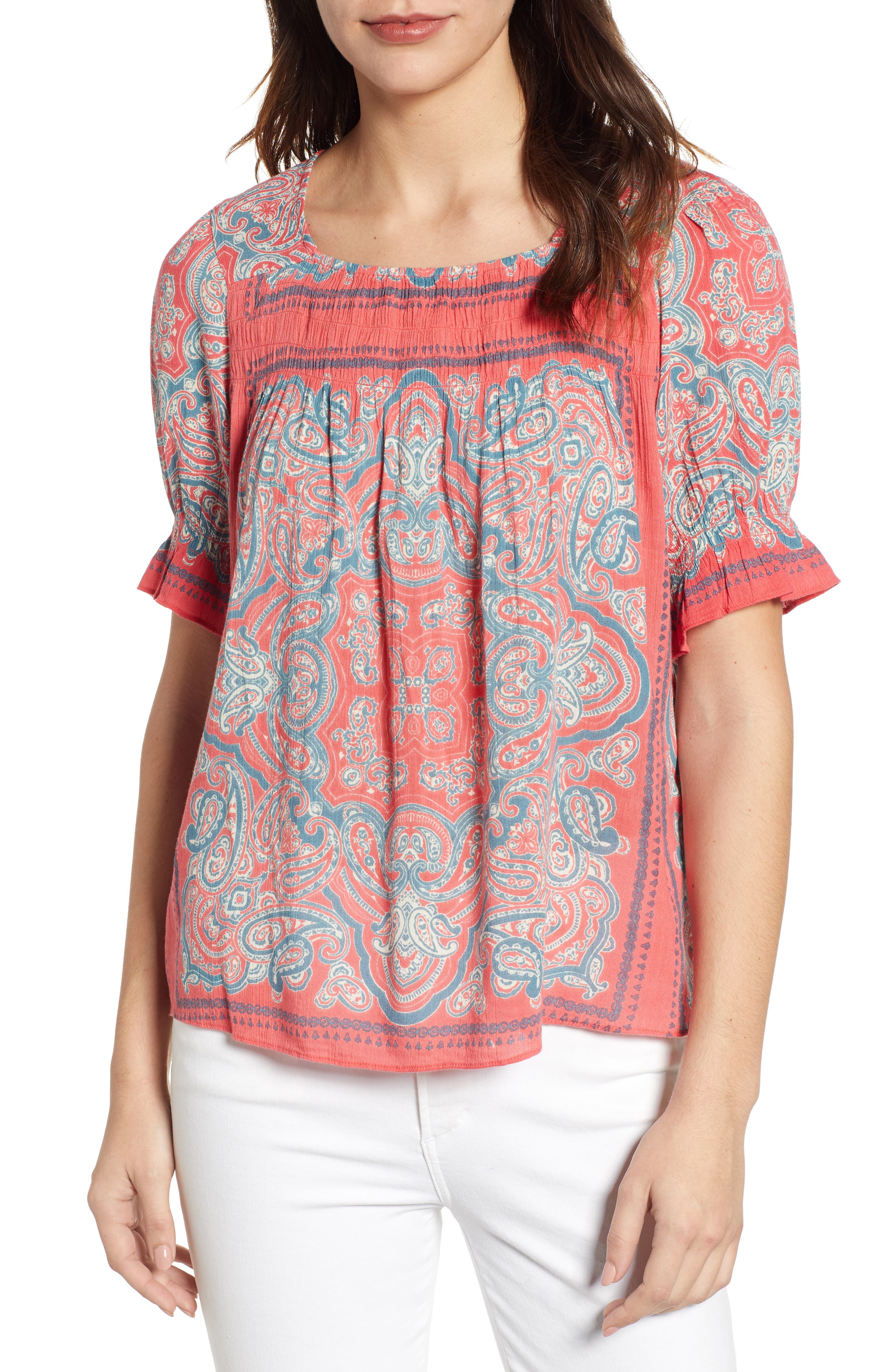 lucky brand square neck top