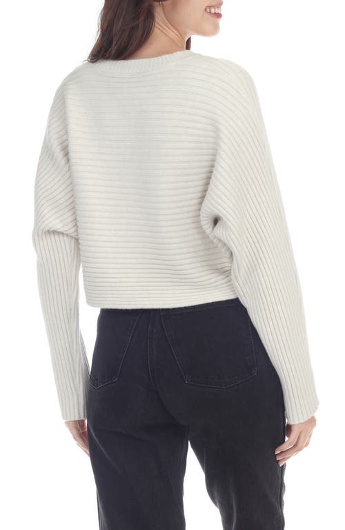 Rain And Rose Cropped Cardigan In Ivory
