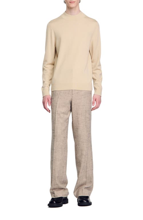 Shop Sandro Funnel Neck Sweater In Cream