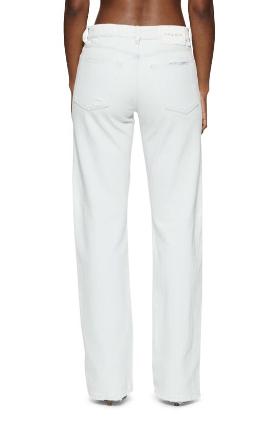 Shop Purple Brand Ripped Slim Fit Straight Leg Jeans In White