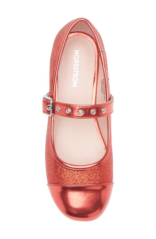 Shop Nordstrom Kids' Everlee Mary Jane Flat In Red Glitter