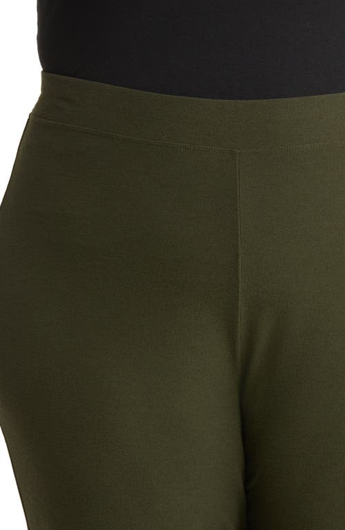 Eileen Fisher Slim Knit Ankle Pants In Woodland
