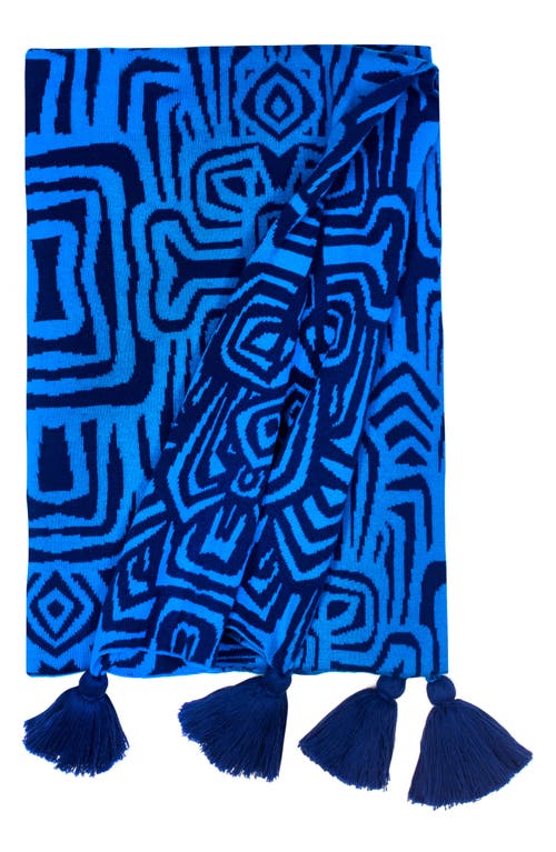 Rochelle Porter Kobo Throw Blanket in Peacock/Indigo at Nordstrom, Size 50X70