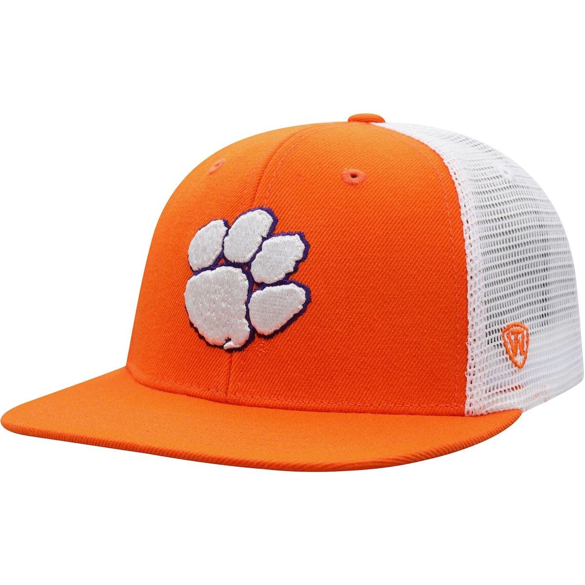 white and orange snapback hats