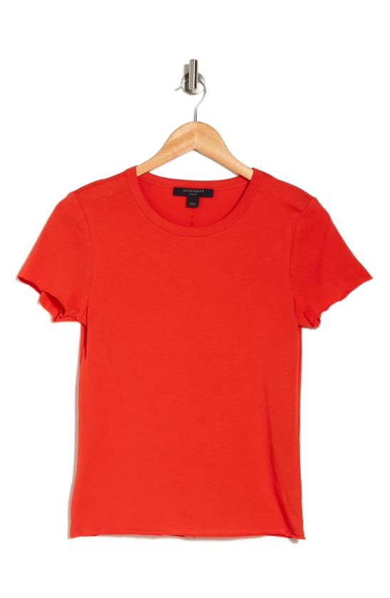 Shop Allsaints Bela Cotton T-shirt In Red Clay