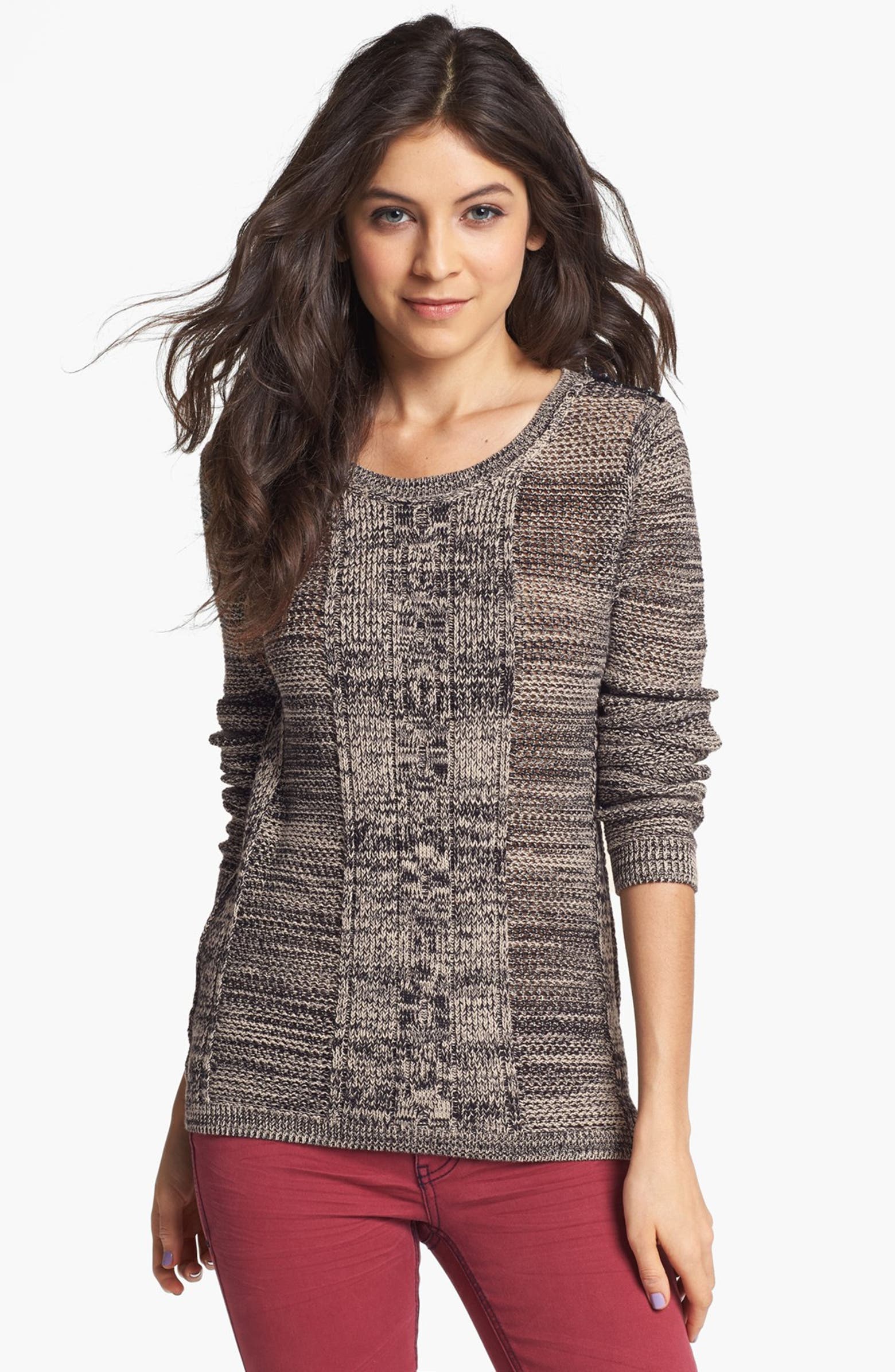 Rubbish® Cable Knit Sweater (Juniors) | Nordstrom