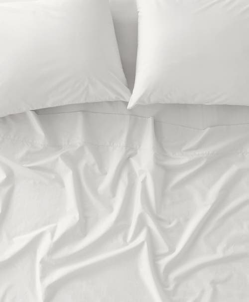 Shop Pact Organic Cool-air Percale Fitted Sheet In White