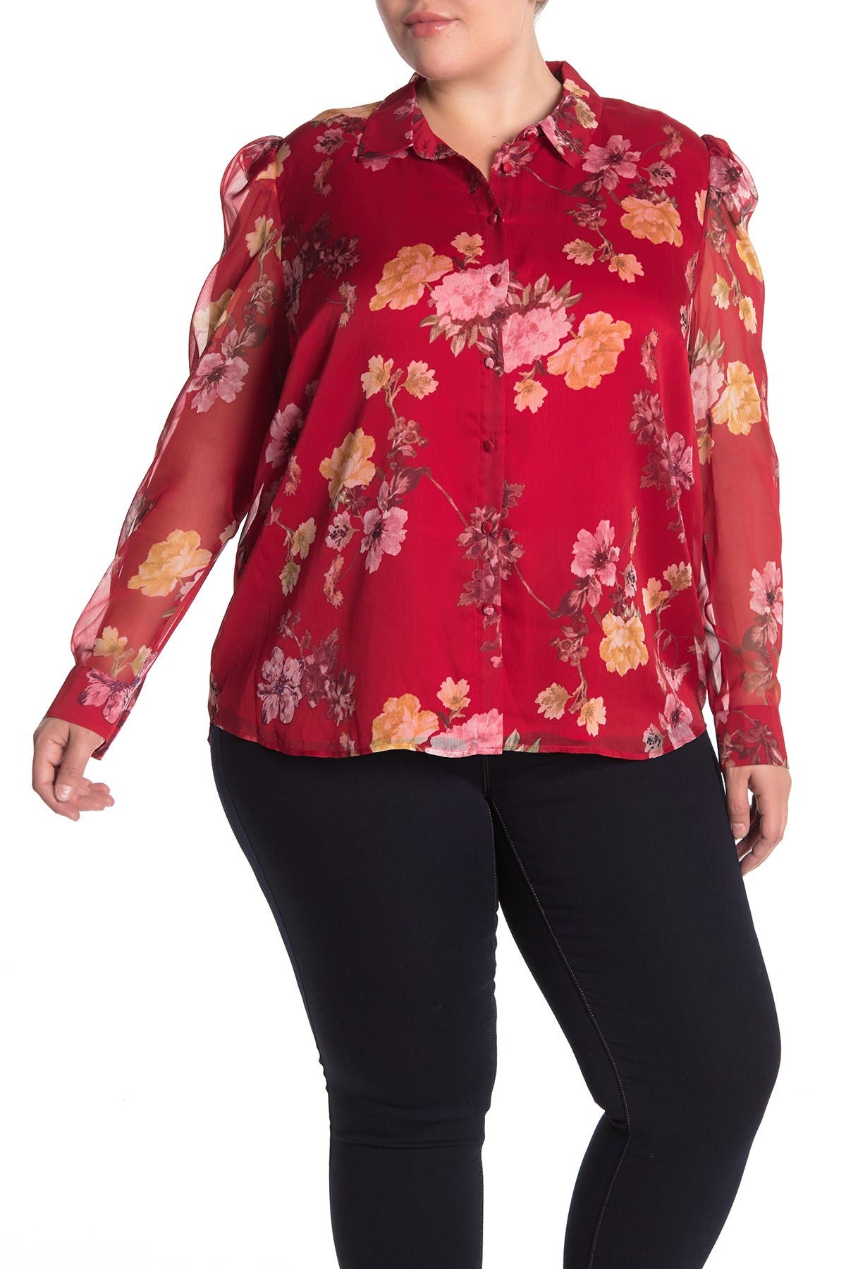 vince camuto floral blouse