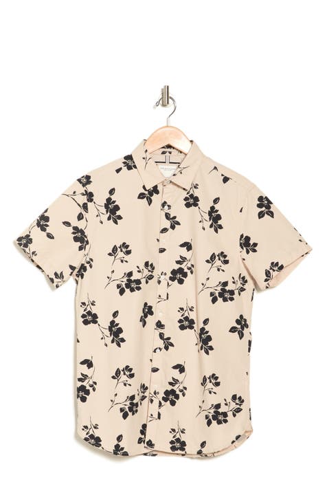 Floral Short Sleeve Button-Up Shirt