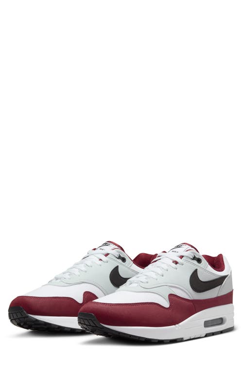 Shop Nike Air Max 1 Sneaker In White/black/team Red