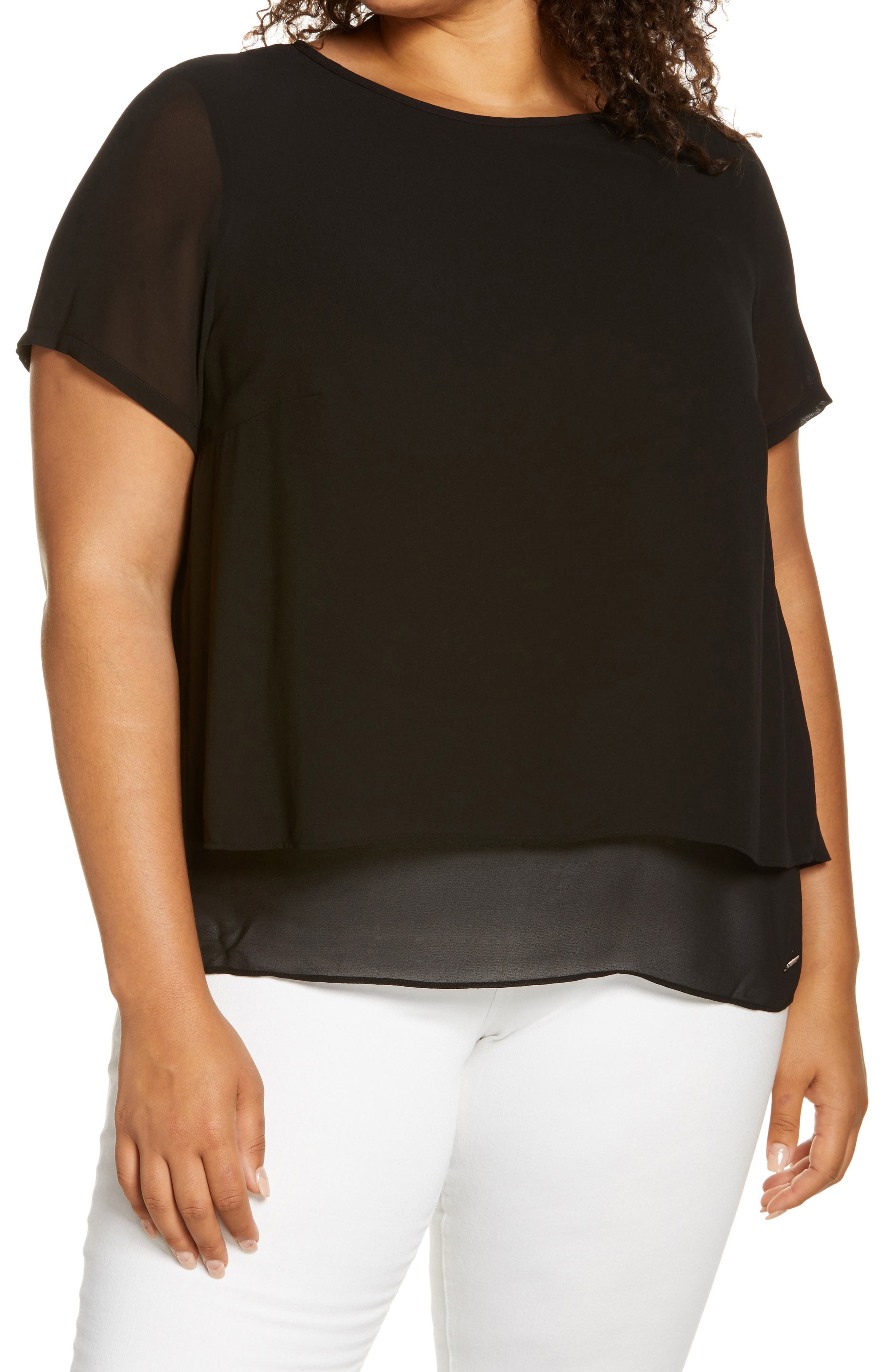 michael kors split back top