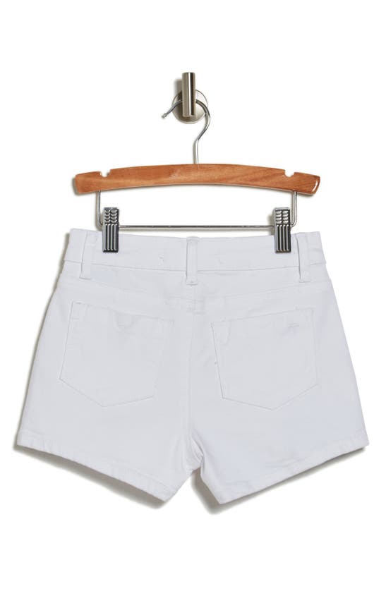 Shop Tractr Kids' Check Panel Shorts In White