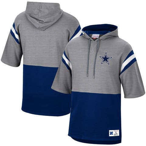 Profile Heathered Gray/navy Dallas Cowboys Big & Tall Raglan Short Sleeve  Pullover Hoodie in Blue for Men