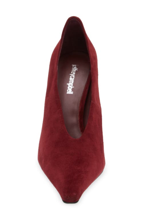 Shop Jeffrey Campbell Hints High Heel Pump In Wine Suede