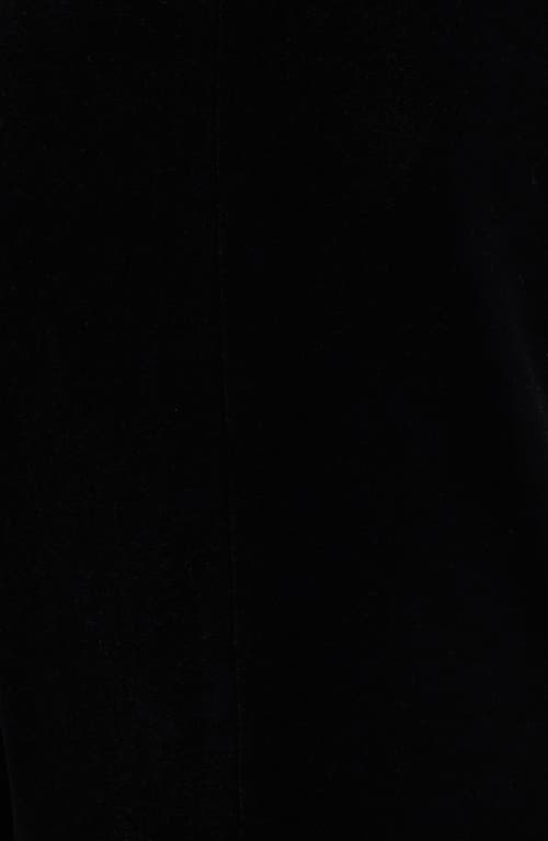 Tahari Asl Faux Double Breasted Velvet Blazer In Black