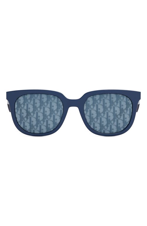 Shop Dior 'b27 S3f 55mm Geometric Sunglasses In Blue/mirror