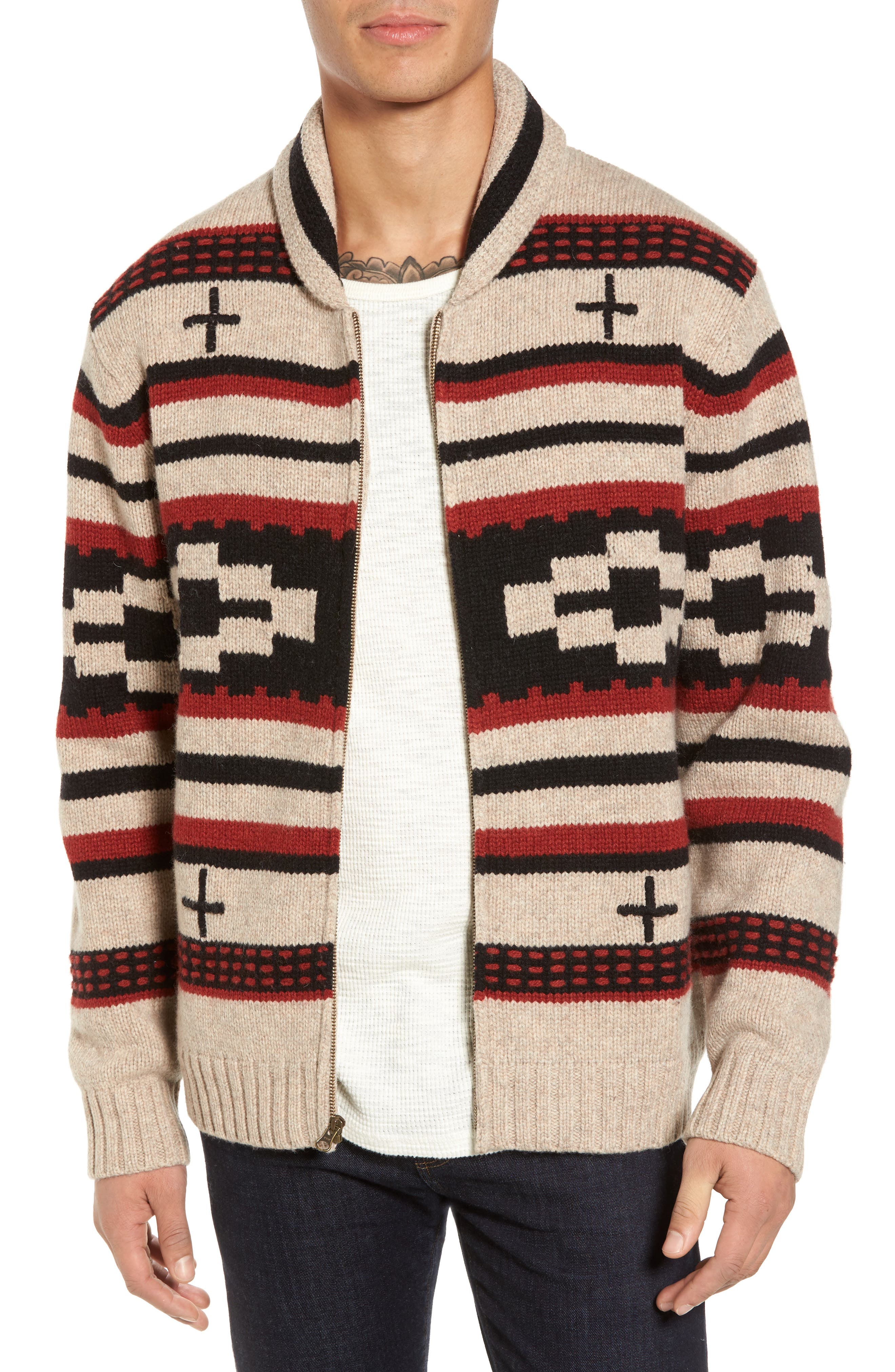 pendleton shawl collar cardigan