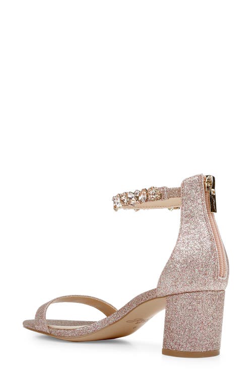 Jewel Badgley Mischka Catalina Ankle Strap Sandal In Rose Gold