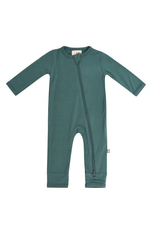 Kyte BABY Zip-Up Romper in Emerald at Nordstrom