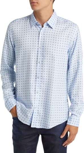 BOSS Roan Kent Slim Fit Foulard Print Cotton Button-Up Shirt | Nordstrom