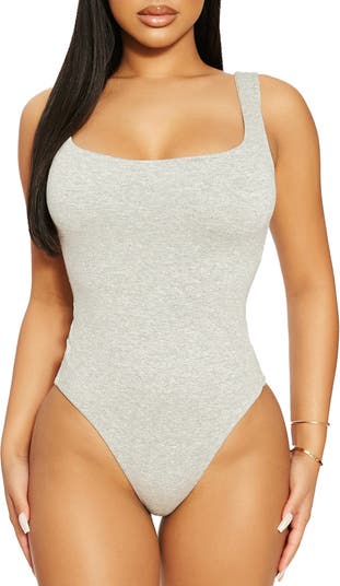 BNWT NAKED WARDROBE The NW White Tank Bodysuit in Size XL - MSRP $52.00
