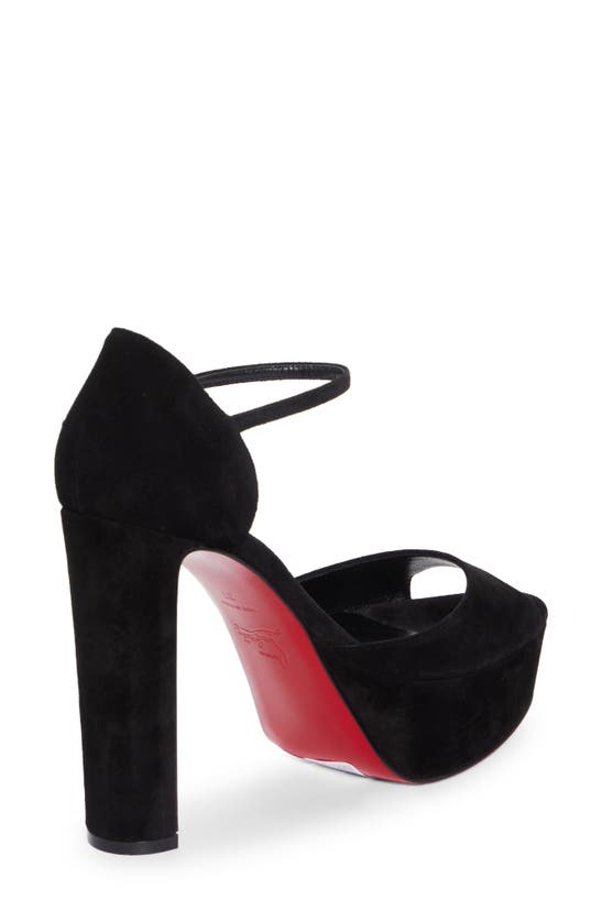 Shop Christian Louboutin Sandaloo Peep-toe Sandal In Black