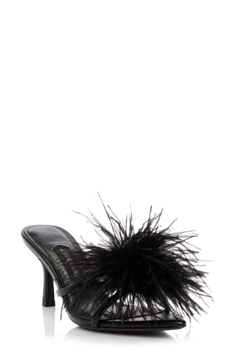 Malina Feather Pointed Toe Slide Sandal (Women)