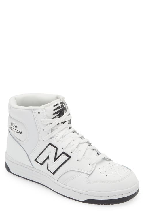 Shop New Balance 480 High Top Sneaker In White/black