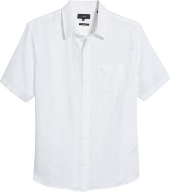 Vince Classic Fit Short Sleeve Linen Shirt | Nordstrom