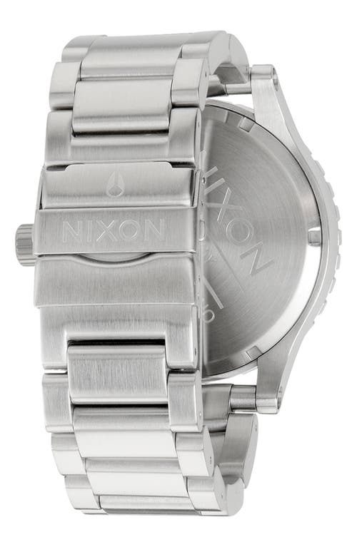 Shop Nixon 51-30 Chronograph Bracelet Watch, 51mm In Silver/midnight