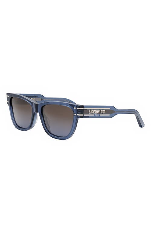 Shop Dior 'signature S6u 54mm Butterfly Sunglasses In Shiny Blue/gradient Bordeaux