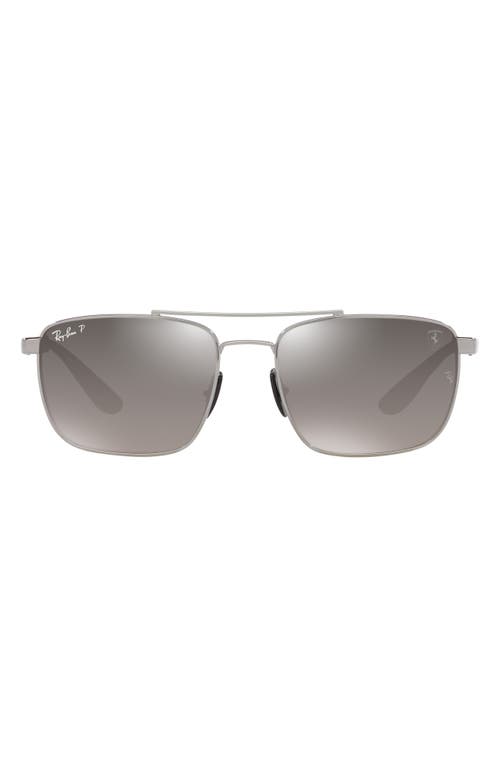 Ray-Ban 58mm Gradient Polarized Square Sunglasses in Gunmetal at Nordstrom