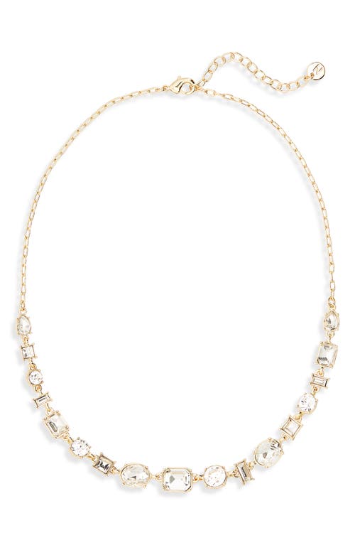 Nordstrom Mixed Crystal Chain Necklace in Clear- Gold at Nordstrom
