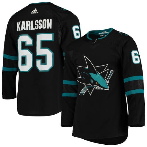 UPC 193092171373 product image for Men's adidas Erik Karlsson Black San Jose Sharks Alternate Authentic Player Jers | upcitemdb.com