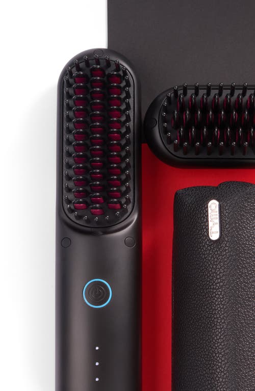 Tymo Porta Pro Portable Hair Straightening Brush In Black
