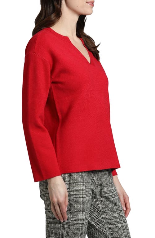 Shop Apny V-neck Sweater In Red