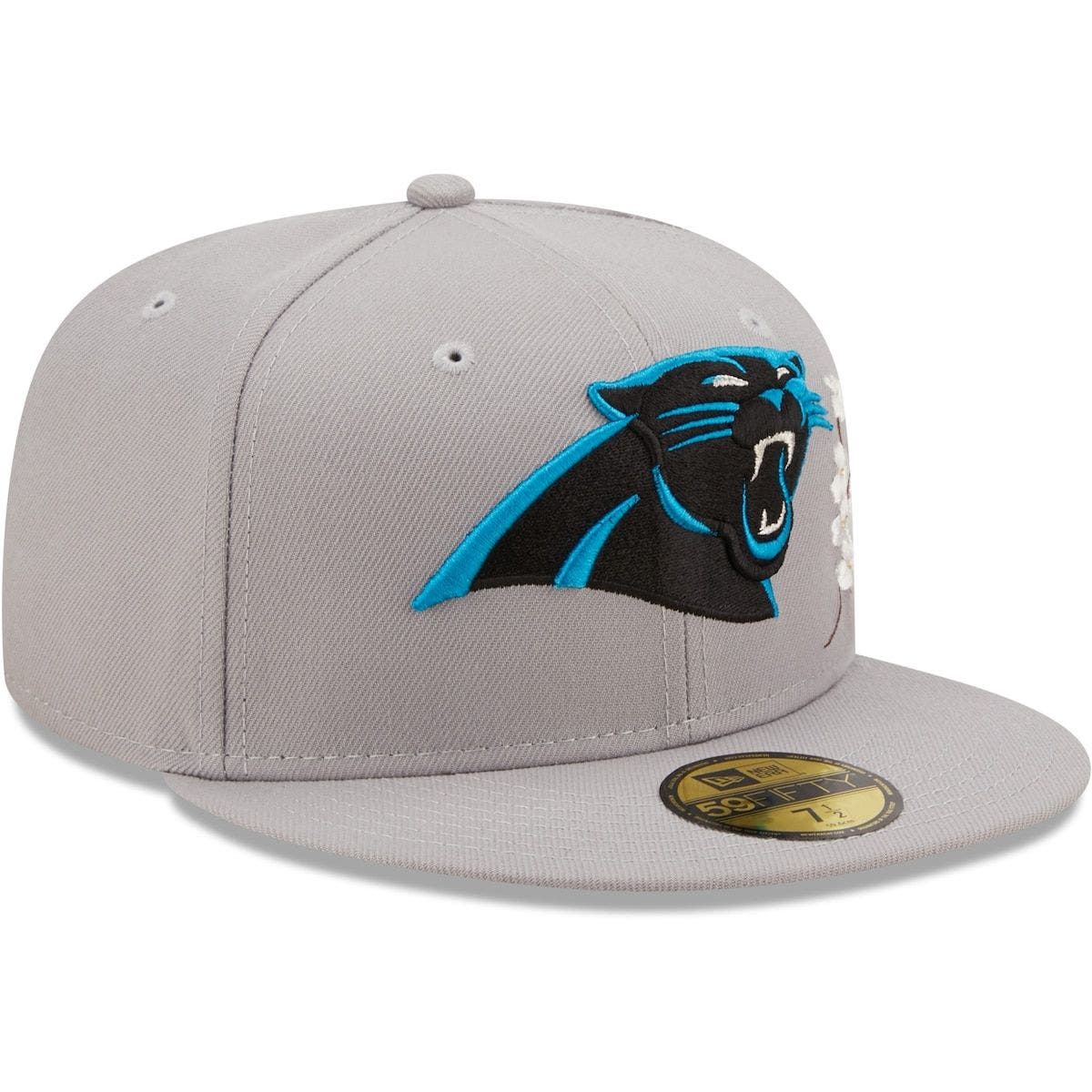 gray carolina panthers hat