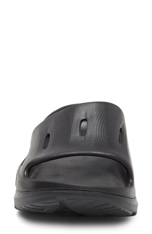 Shop Hoka Gender Inclusive Ora Recovery Slide 3 Sandal In Black/black