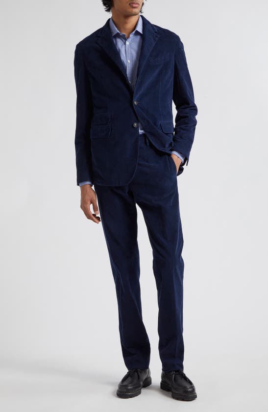 Massimo Alba Cotton Corduroy Suit In Blue