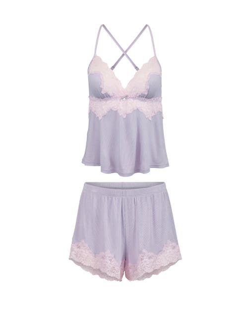 Shop Adore Me Lora Pajama Cami & Shorts Set In Medium Purple