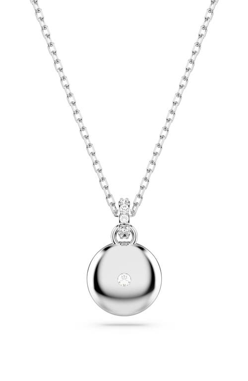 Swarovski Meteora Pendant Small Rhodium Shiny Crystal In Silver