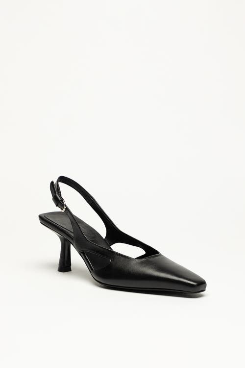 Want Les Essentiels De La Vie Want Les Essentiels Holton Smooth Leather Slingback Heels In Black