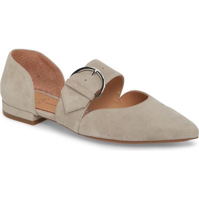 Linea Paolo Dean Pointy Toe Flat, White