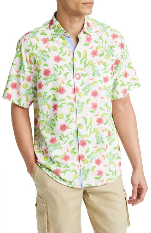 Tommy Bahama Mojito Bay Make It A Double Coolmax Short Sleeve Button-Up Shirt Coconut at Nordstrom,