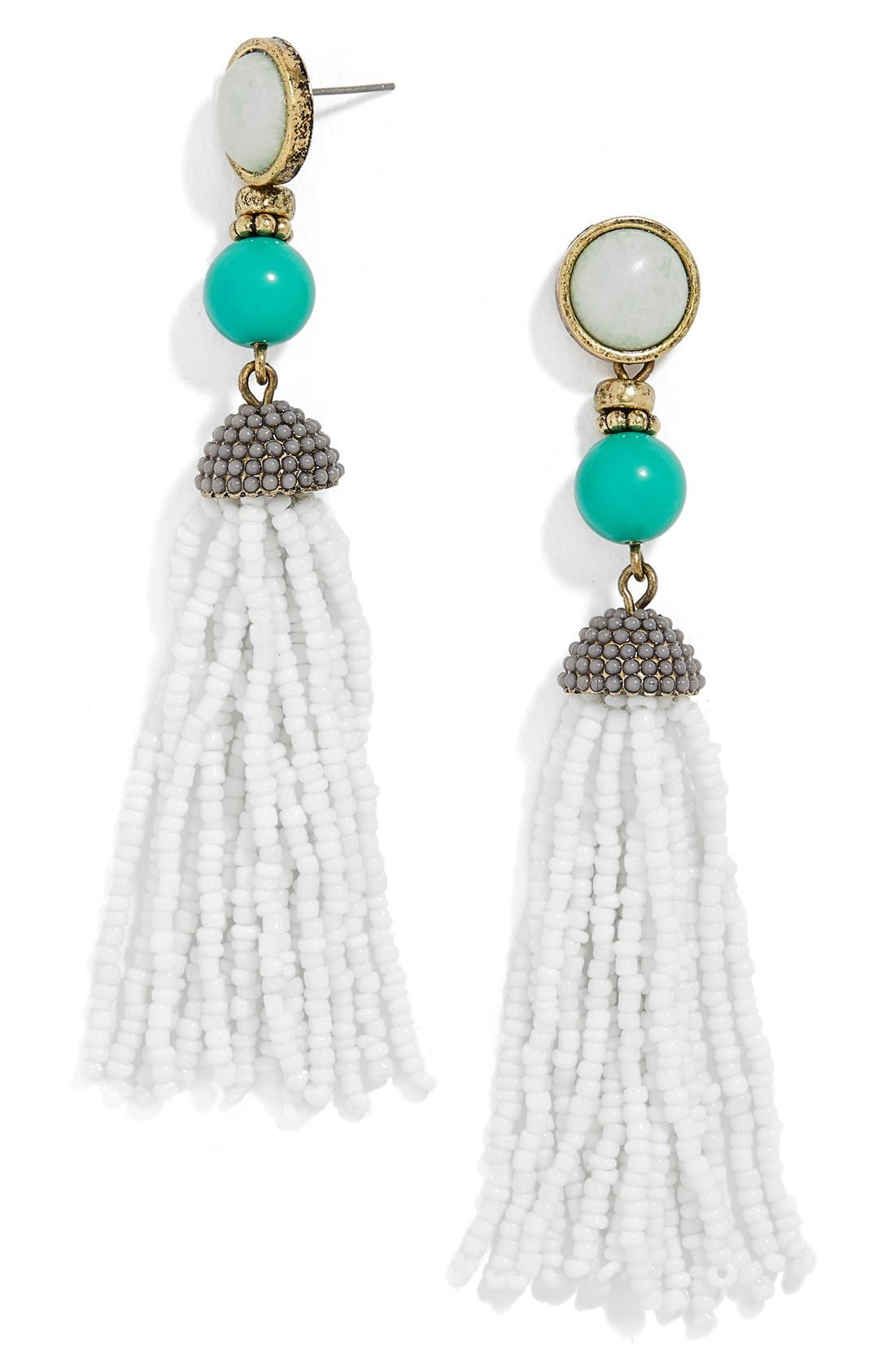 BaubleBar 'Artemis' Beaded Tassel Drop Earrings Nordstrom