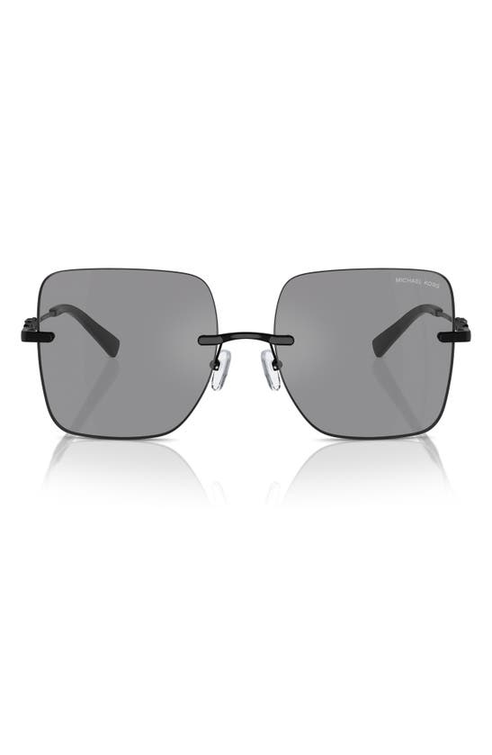 Michael Kors Womens Grey Mk1150 Quebec Square-frame Metal Sunglasses In Dark Grey
