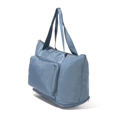 Baggallini Carryall Expandable Packable Weekender Tote Bag In Mist