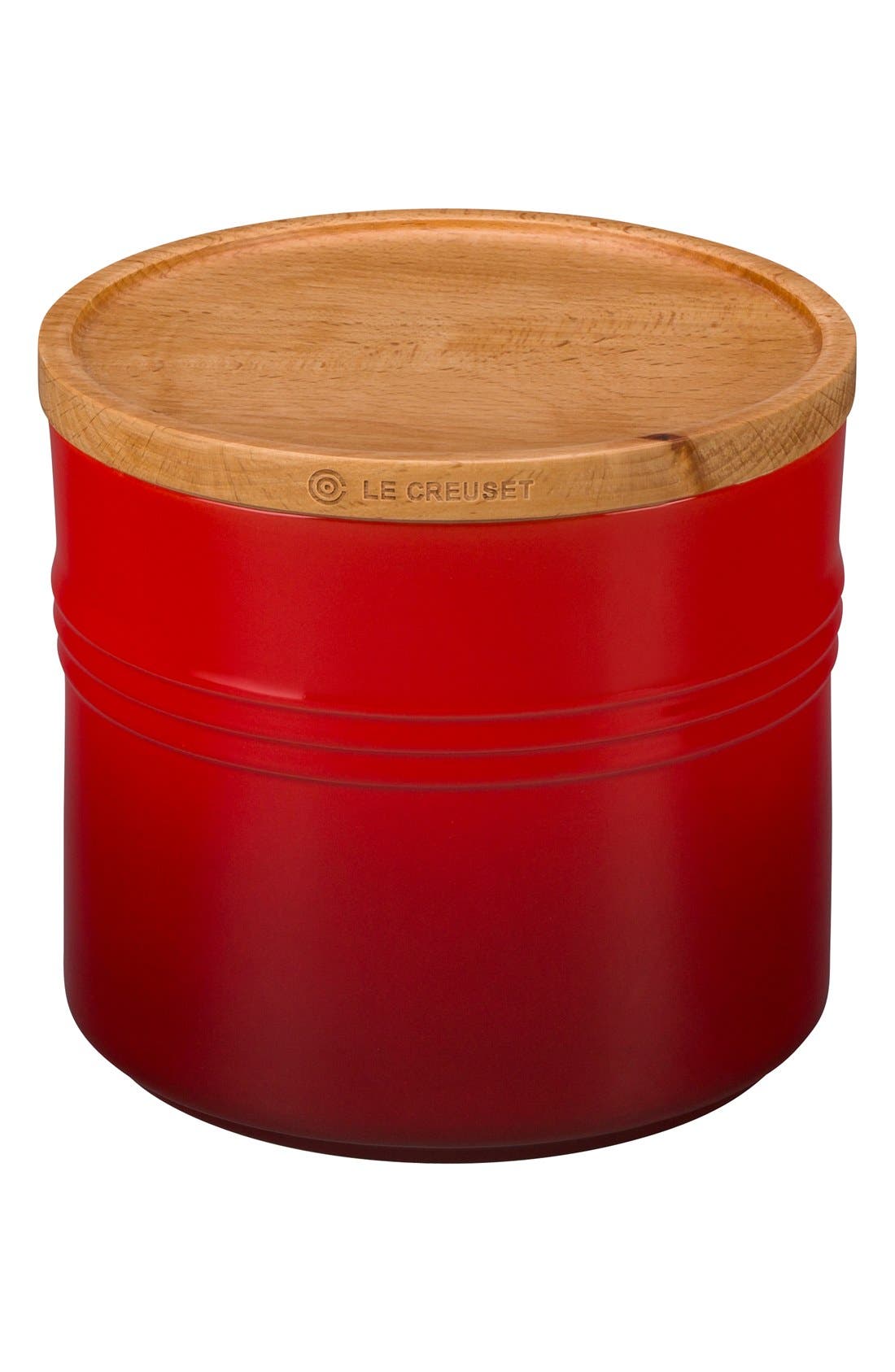 Le Creuset PG1518-1417 Stoneware Canister with Wood Lid 1 1/2 quart Caribbean 