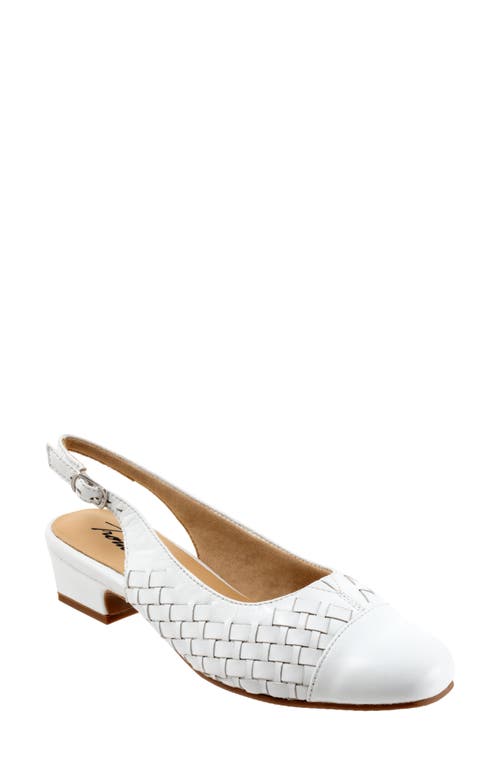 Trotters Dea Woven Slingback Pump White at Nordstrom,